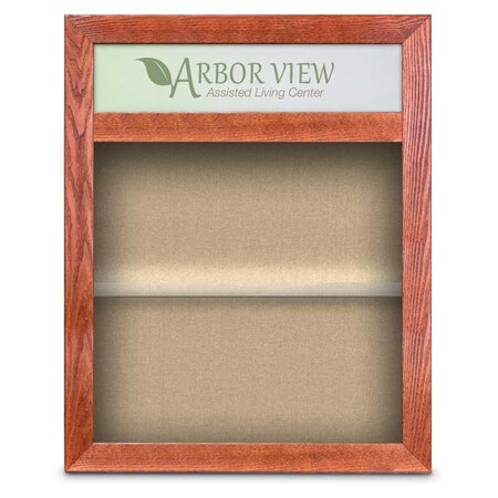 United Visual Products Outdoor Enclosed Combo Board, 42"x32", Satin Frame/Green & Ultramarine UVCB4232OD-GREEN-ULTMAR